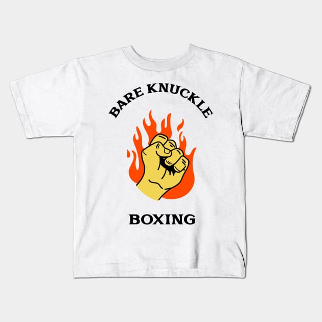 Bare Knuckle Boxing Kids T-Shirt by HustleHardStore